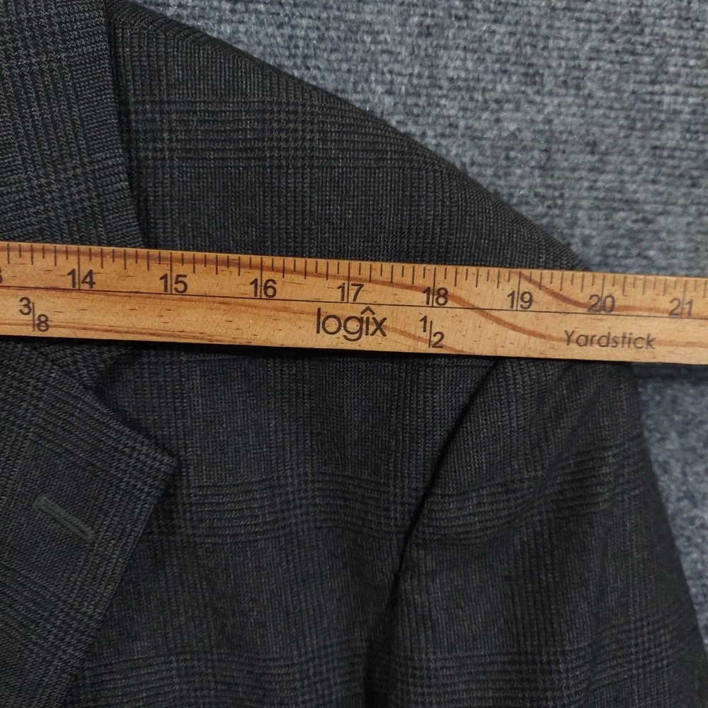 Jos. A. Bank Blazer Sport Coat Mens 46R Grey Glen Plaid Formal Suit Jacket